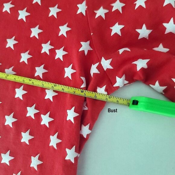 Cable & Gauge Star Print Short Sleeve Patriotic Tee Top Size L - Picture 6 of 6